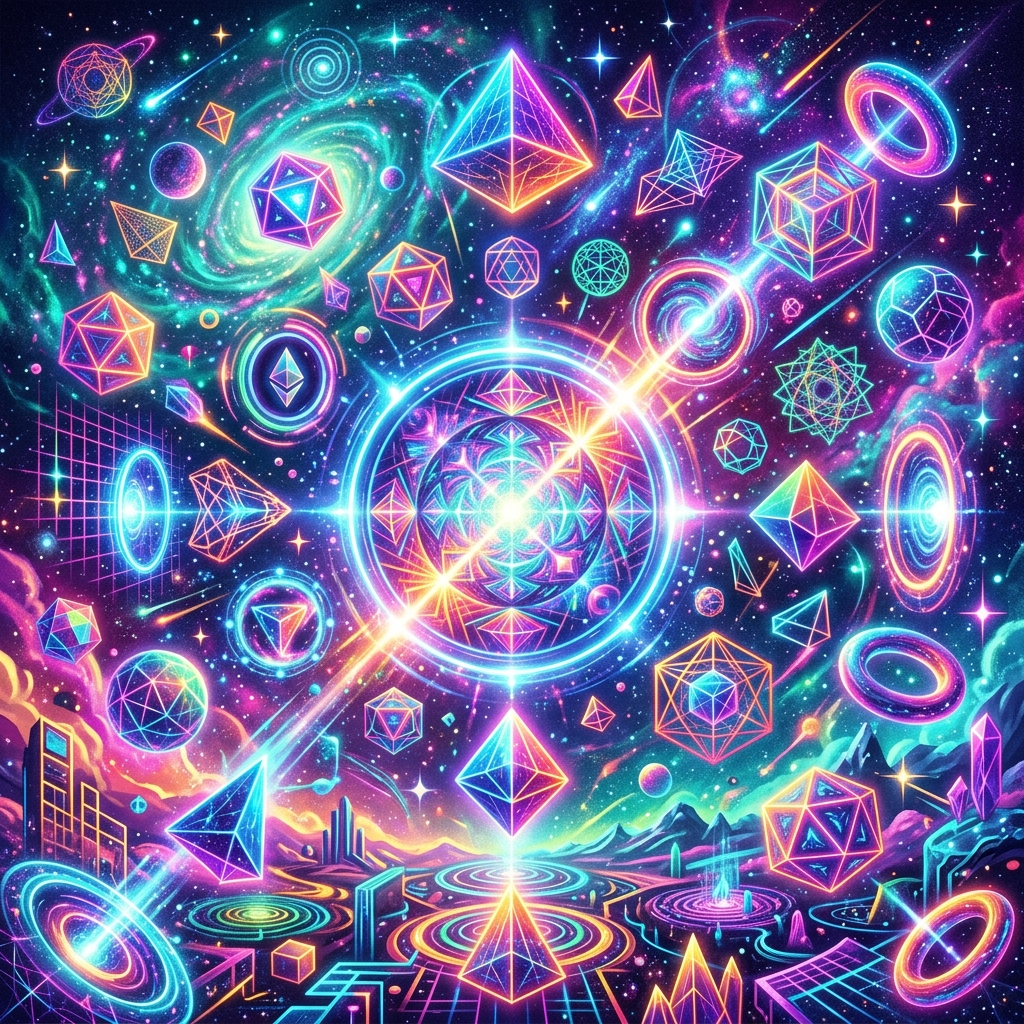 Psychedelic digital art piece preview
