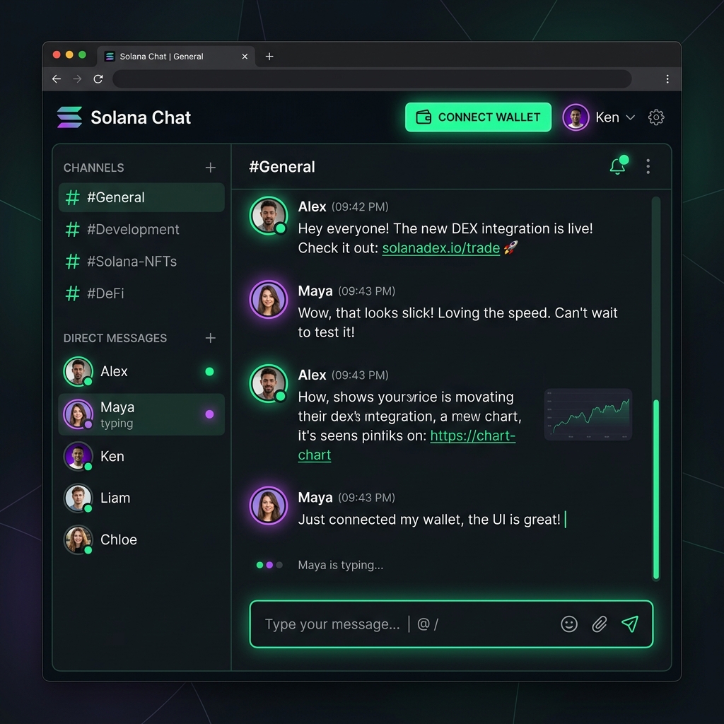 Solchat application preview